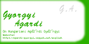 gyorgyi agardi business card